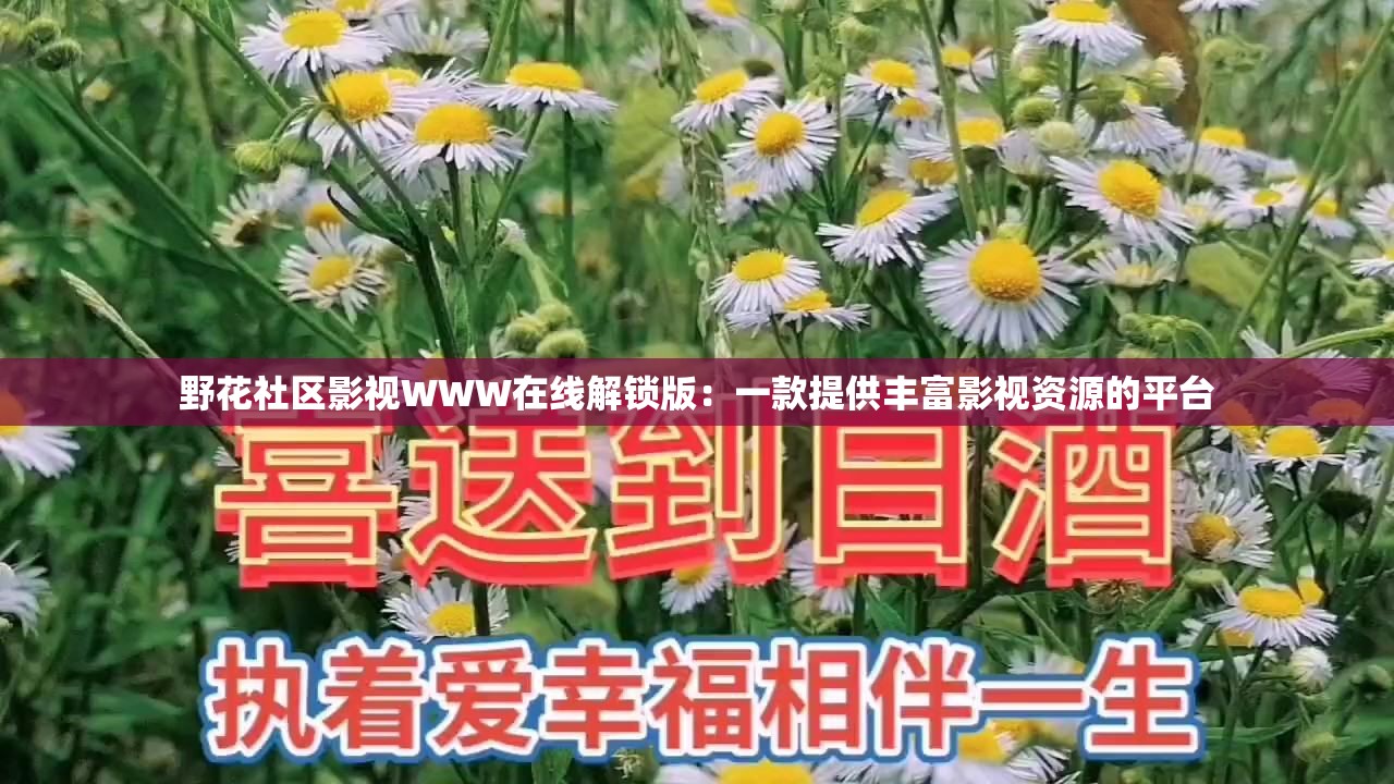 野花社区影视WWW在线解锁版：一款提供丰富影视资源的平台