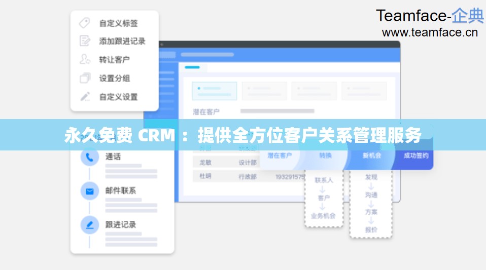 永久免费 CRM ：提供全方位客户关系管理服务