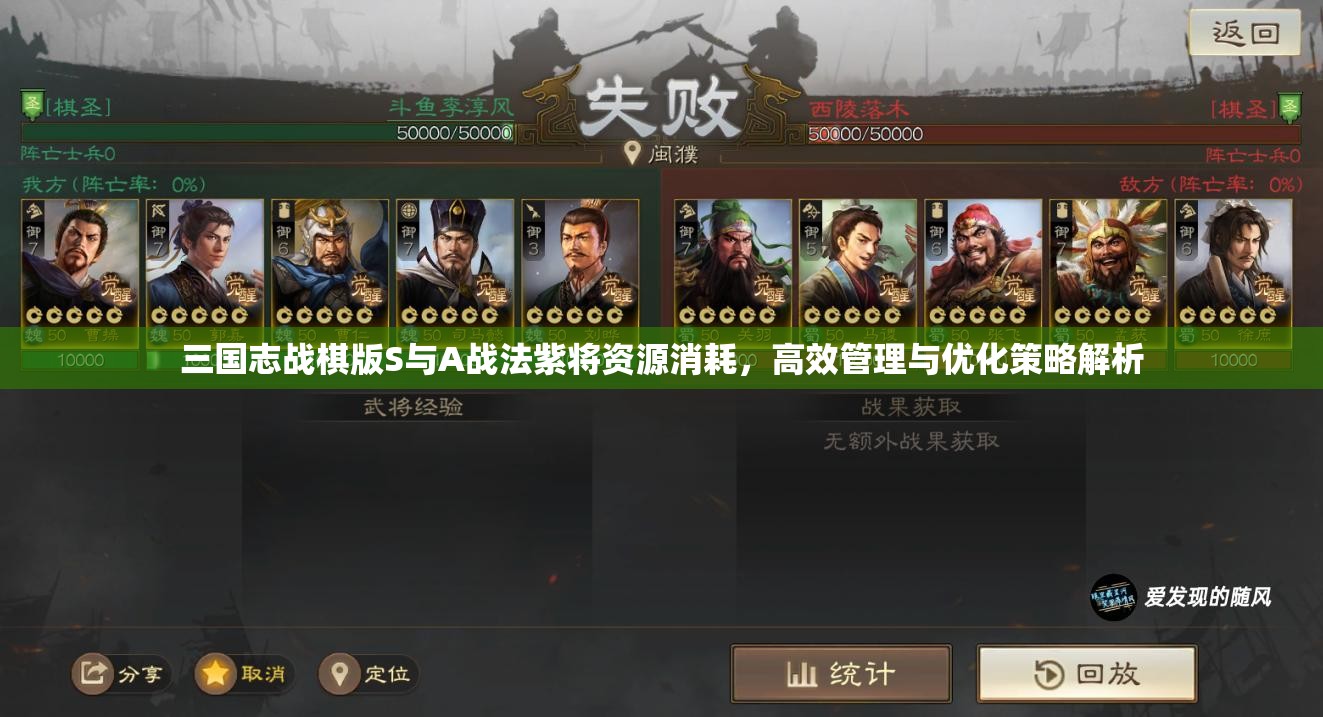 三国志战棋版S与A战法紫将资源消耗，高效管理与优化策略解析