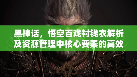 黑神话，悟空百戏衬钱衣解析及资源管理中核心要素的高效利用策略
