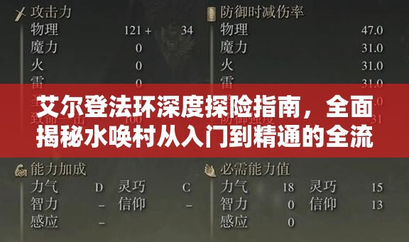 艾尔登法环深度探险指南，全面揭秘水唤村从入门到精通的全流程