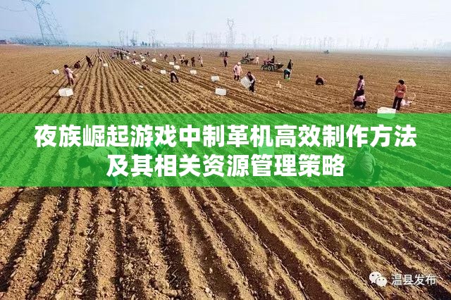 夜族崛起游戏中制革机高效制作方法及其相关资源管理策略