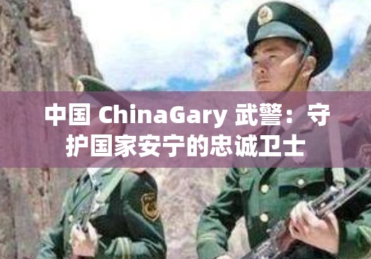 中国 ChinaGary 武警：守护国家安宁的忠诚卫士