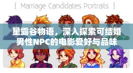 星露谷物语，深入探索可结婚男性NPC的电影爱好与品味
