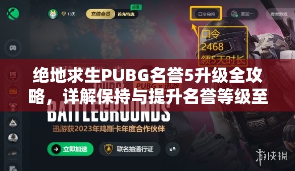 绝地求生PUBG名誉5升级全攻略，详解保持与提升名誉等级至5级的技巧