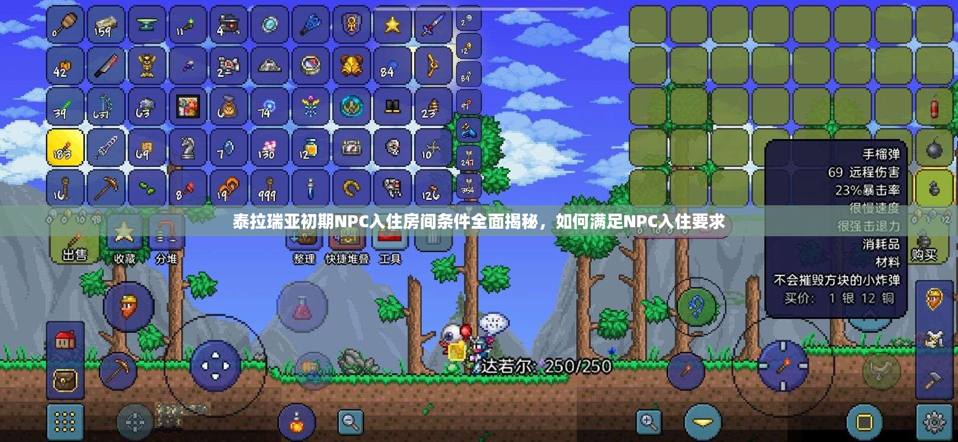 泰拉瑞亚初期NPC入住房间条件全面揭秘，如何满足NPC入住要求