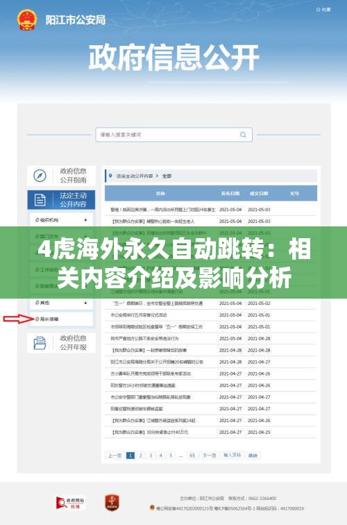 4虎海外永久自动跳转：相关内容介绍及影响分析