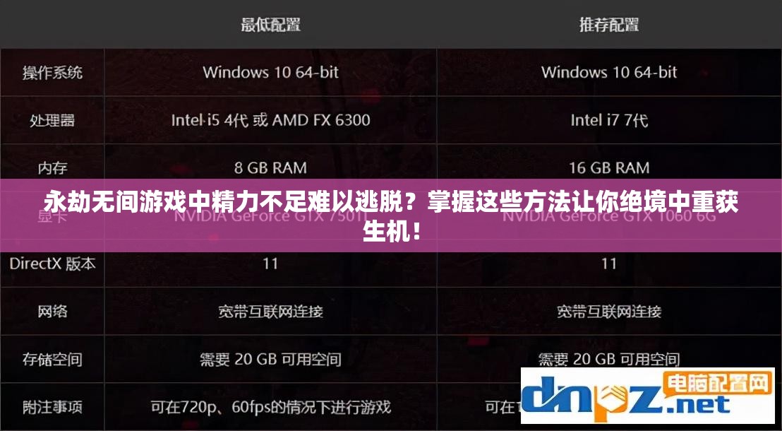 永劫无间游戏中精力不足难以逃脱？掌握这些方法让你绝境中重获生机！