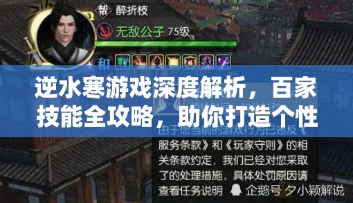 逆水寒游戏深度解析，百家技能全攻略，助你打造个性化武侠传奇之路