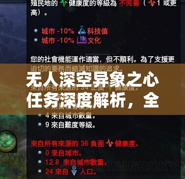 无人深空异象之心任务深度解析，全面掌握攻略，解锁宇宙无尽奥秘的终极钥匙