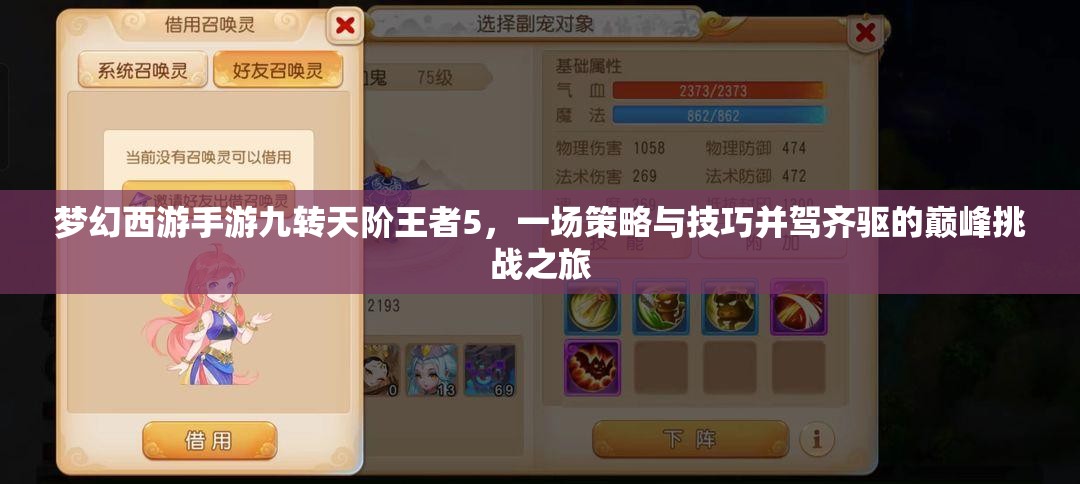 梦幻西游手游九转天阶王者5，一场策略与技巧并驾齐驱的巅峰挑战之旅