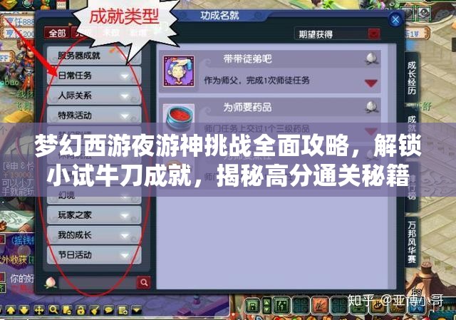 梦幻西游夜游神挑战全面攻略，解锁小试牛刀成就，揭秘高分通关秘籍