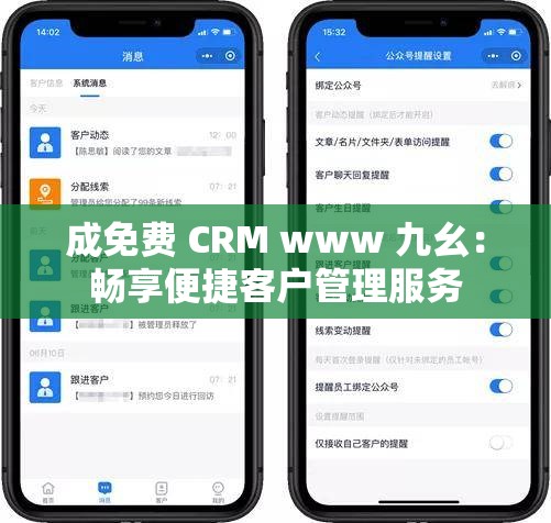 成免费 CRM www 九幺：畅享便捷客户管理服务