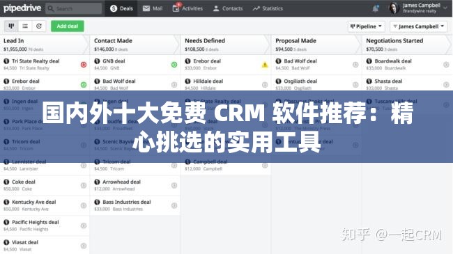 国内外十大免费 CRM 软件推荐：精心挑选的实用工具