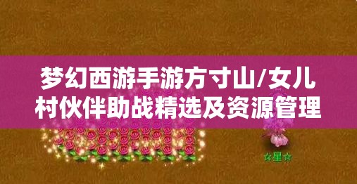 梦幻西游手游方寸山/女儿村伙伴助战精选及资源管理高效优化全攻略