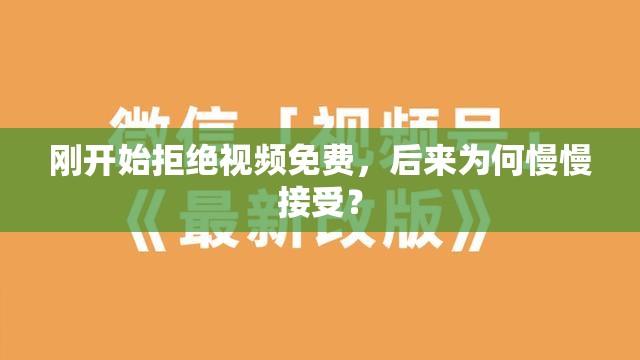 刚开始拒绝视频免费，后来为何慢慢接受？