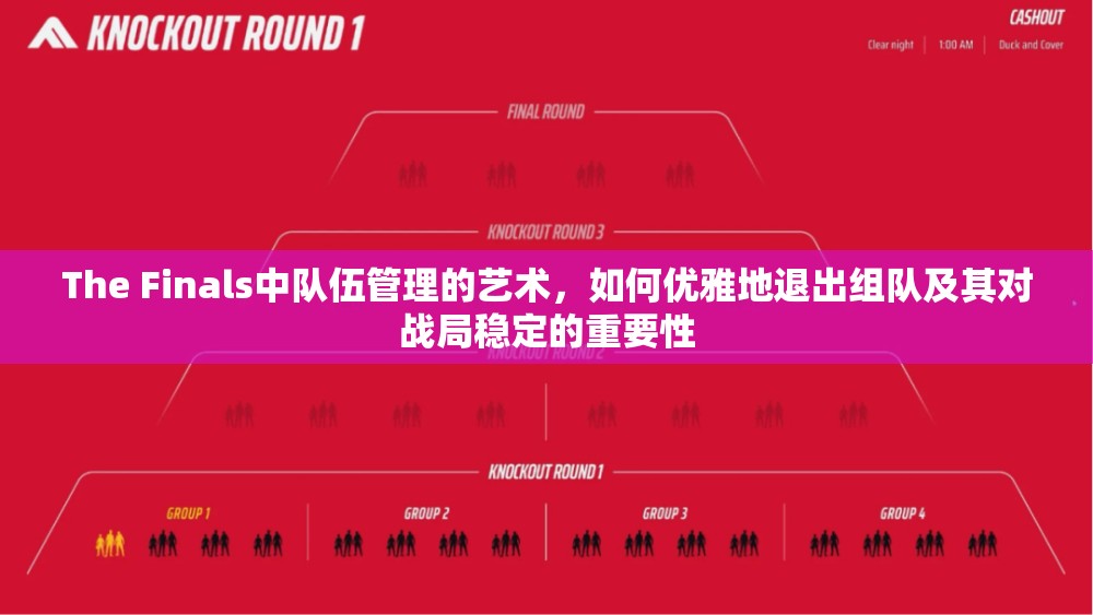 The Finals中队伍管理的艺术，如何优雅地退出组队及其对战局稳定的重要性