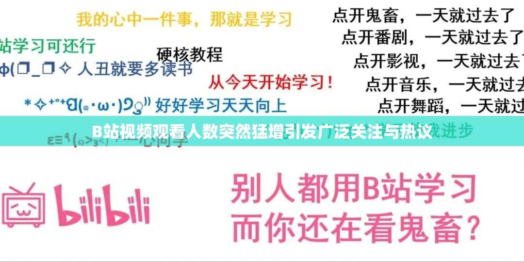B站视频观看人数突然猛增引发广泛关注与热议