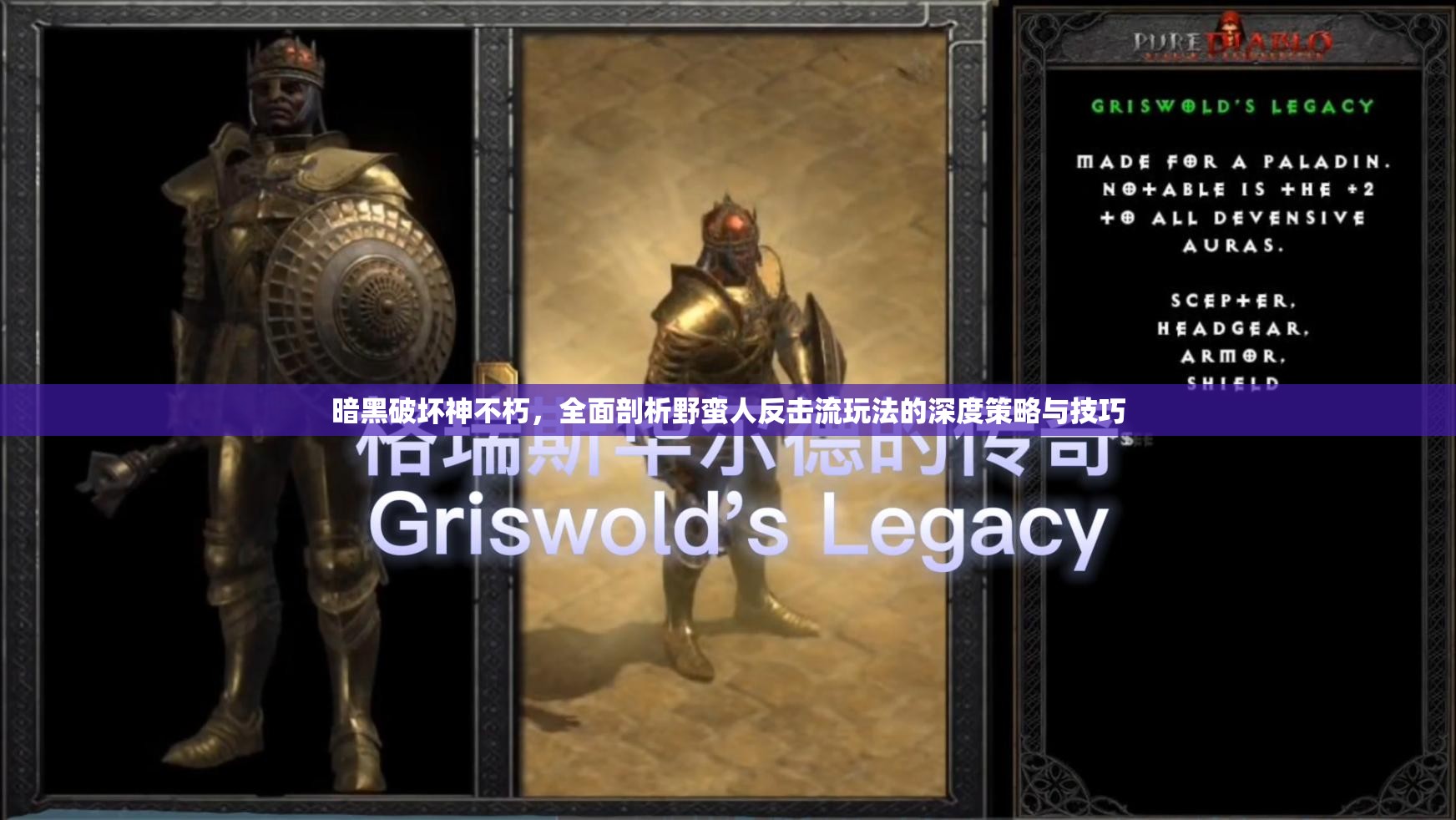 暗黑破坏神不朽，全面剖析野蛮人反击流玩法的深度策略与技巧