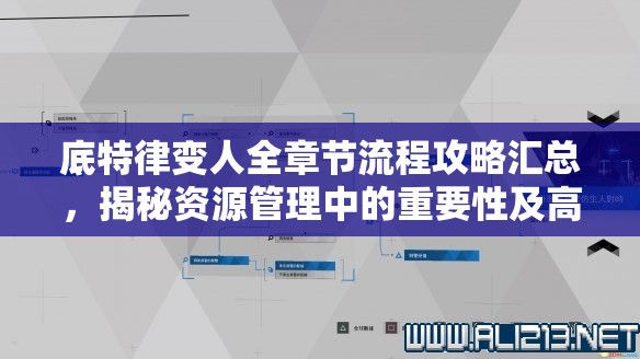 底特律变人全章节流程攻略汇总，揭秘资源管理中的重要性及高效利用策略