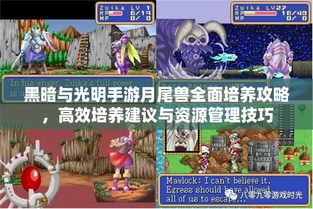 黑暗与光明手游月尾兽全面培养攻略，高效培养建议与资源管理技巧