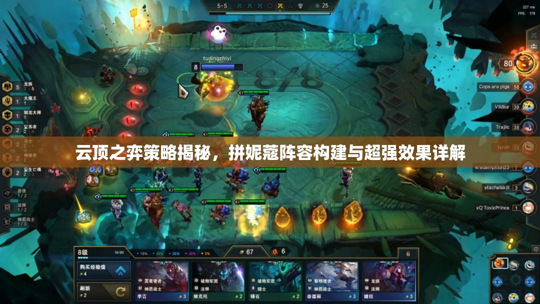 云顶之弈策略揭秘，拼妮蔻阵容构建与超强效果详解