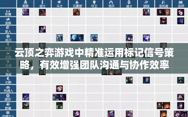 云顶之弈游戏中精准运用标记信号策略，有效增强团队沟通与协作效率