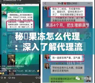 秘媞果冻怎么代理：深入了解代理流程与优势详情