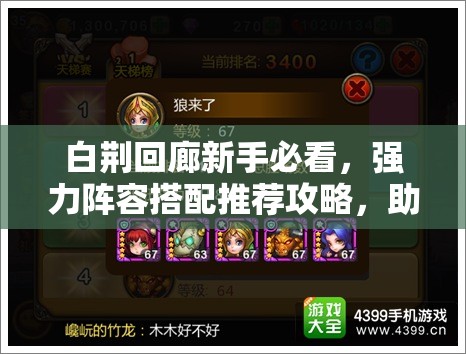 白荆回廊新手必看，强力阵容搭配推荐攻略，助你轻松打造梦幻战队
