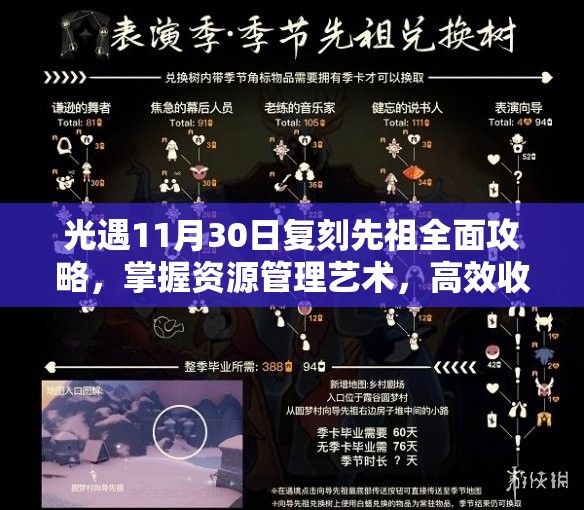 光遇11月30日复刻先祖全面攻略，掌握资源管理艺术，高效收集珍贵资源