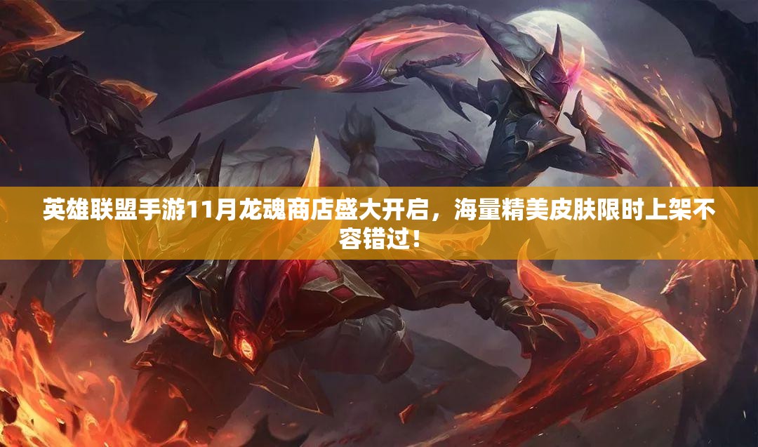英雄联盟手游11月龙魂商店盛大开启，海量精美皮肤限时上架不容错过！