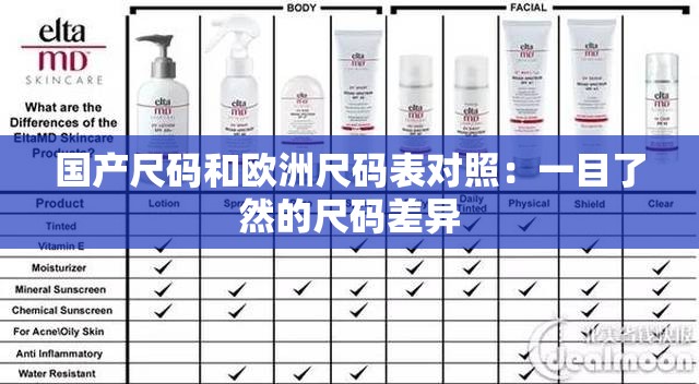 国产尺码和欧洲尺码表对照：一目了然的尺码差异