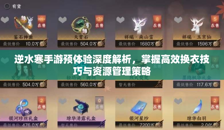 逆水寒手游预体验深度解析，掌握高效换衣技巧与资源管理策略