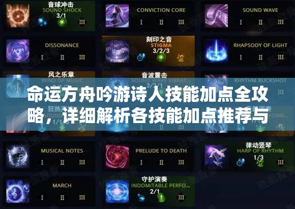 命运方舟吟游诗人技能加点全攻略，详细解析各技能加点推荐与效果