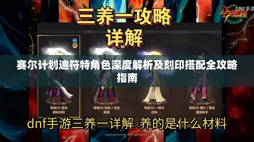 赛尔计划迪符特角色深度解析及刻印搭配全攻略指南