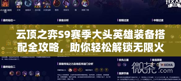 云顶之弈S9赛季大头英雄装备搭配全攻略，助你轻松解锁无限火力模式！
