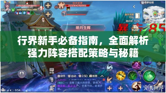 行界新手必备指南，全面解析强力阵容搭配策略与秘籍