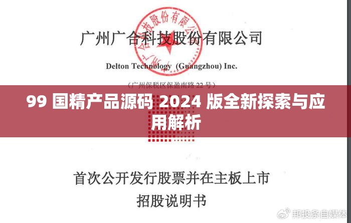 99 国精产品源码 2024 版全新探索与应用解析