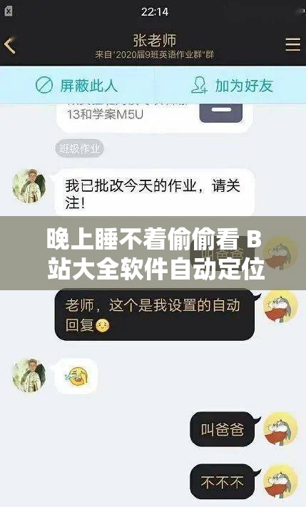 晚上睡不着偷偷看 B 站大全软件自动定位：让你夜晚不再孤单
