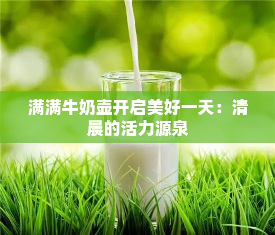 满满牛奶壶开启美好一天：清晨的活力源泉