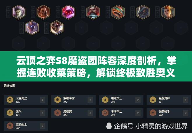 云顶之弈S8魔盗团阵容深度剖析，掌握连败收菜策略，解锁终极致胜奥义