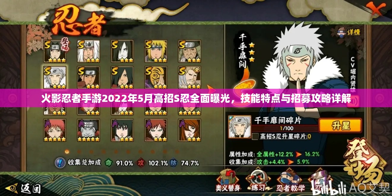 火影忍者手游2022年5月高招S忍全面曝光，技能特点与招募攻略详解
