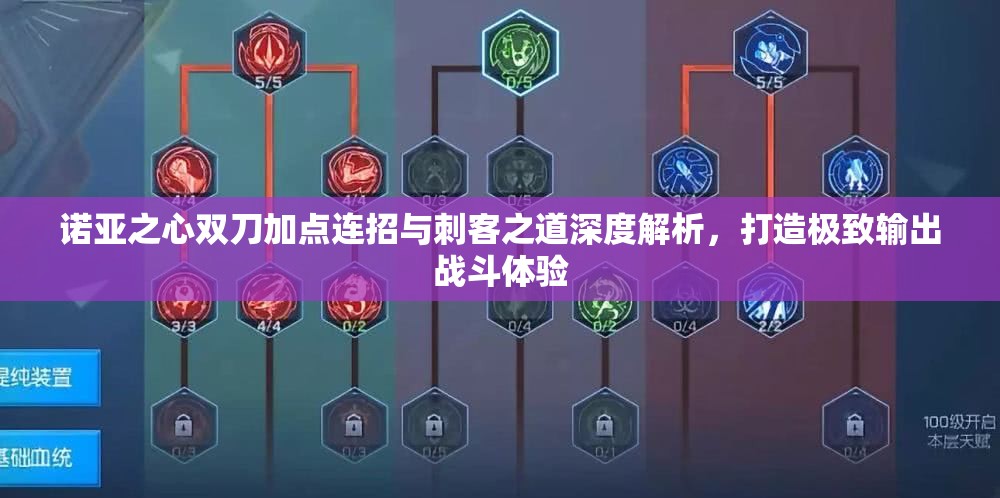 诺亚之心双刀加点连招与刺客之道深度解析，打造极致输出战斗体验