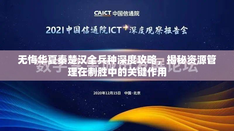 无悔华夏秦楚汉全兵种深度攻略，揭秘资源管理在制胜中的关键作用