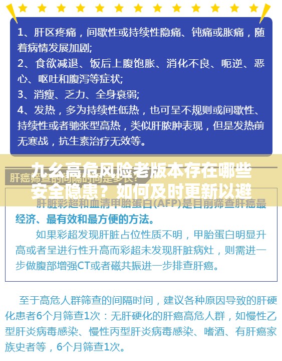 九幺高危风险老版本存在哪些安全隐患？如何及时更新以避免潜在威胁？