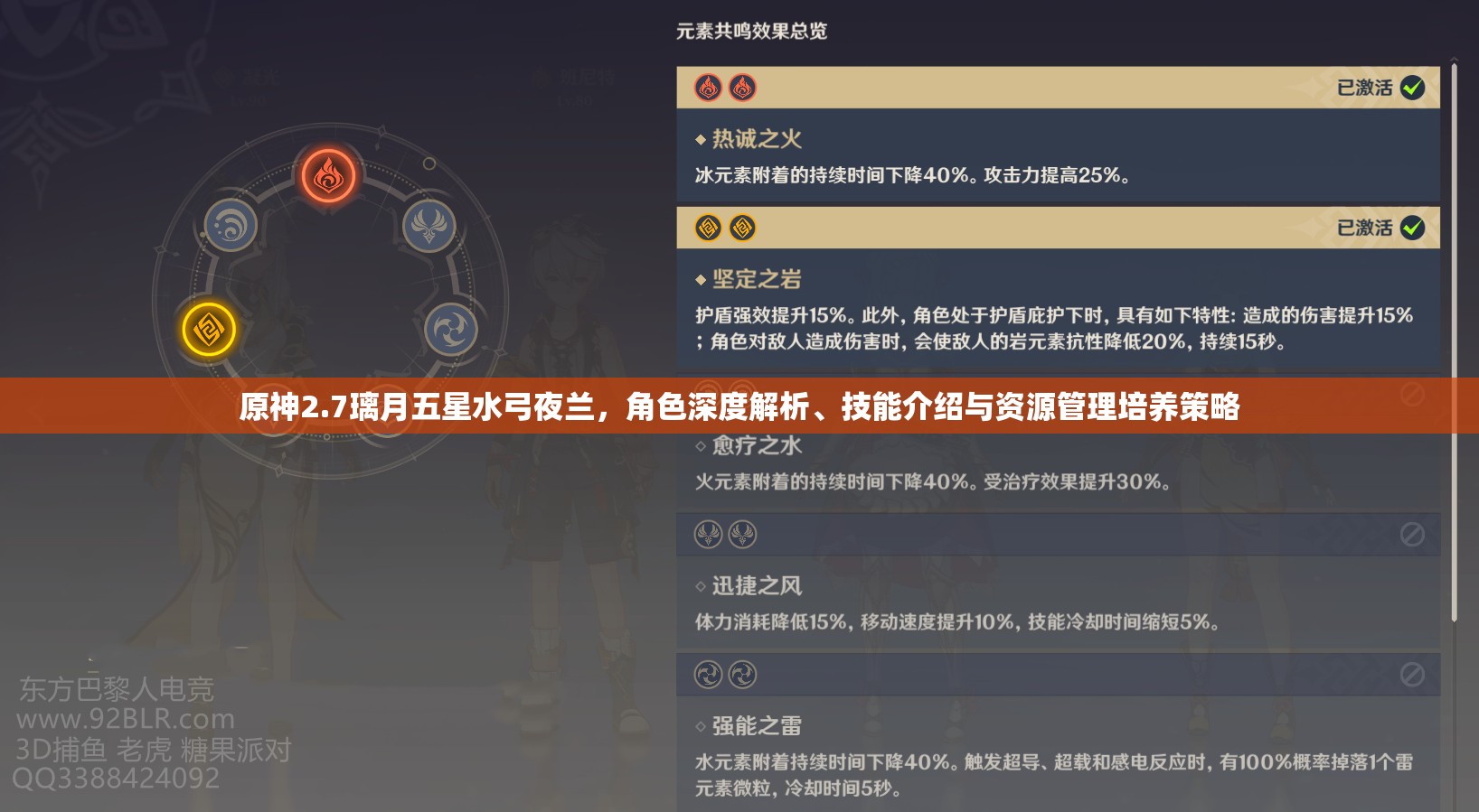原神2.7璃月五星水弓夜兰，角色深度解析、技能介绍与资源管理培养策略