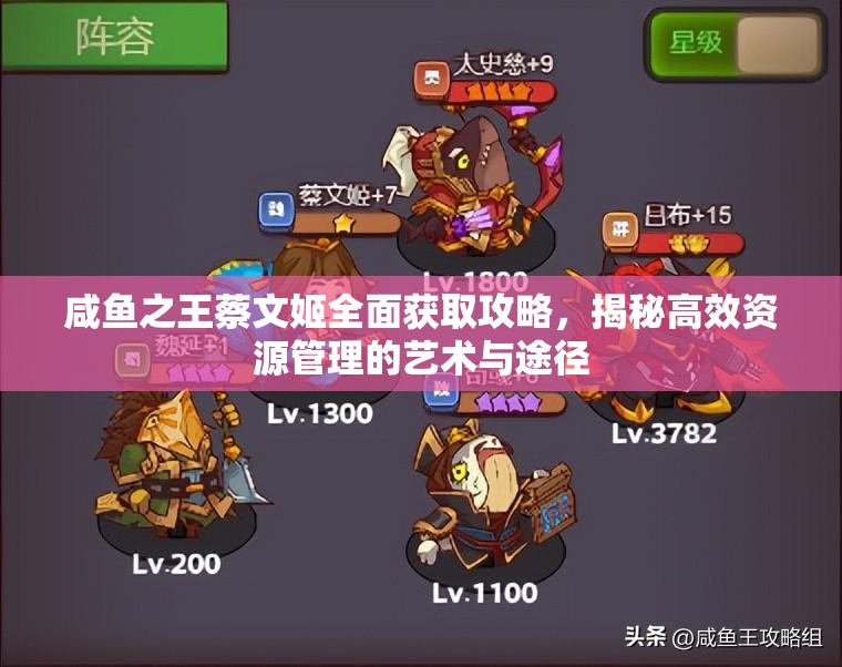 咸鱼之王蔡文姬全面获取攻略，揭秘高效资源管理的艺术与途径