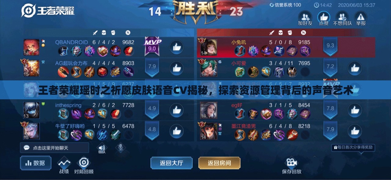 王者荣耀瑶时之祈愿皮肤语音CV揭秘，探索资源管理背后的声音艺术