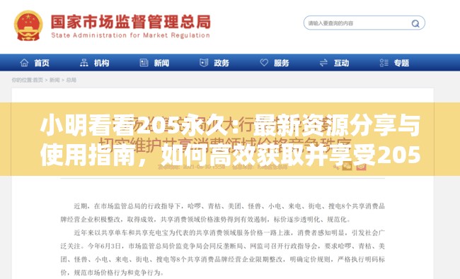小明看看205永久：最新资源分享与使用指南，如何高效获取并享受205永久内容？