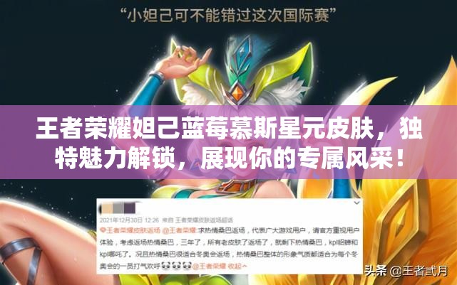 王者荣耀妲己蓝莓慕斯星元皮肤，独特魅力解锁，展现你的专属风采！